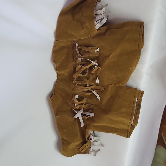 Snoopy Vintage Suede Native Jacket with fringe fits 18" Syndicate Plush - Picture 3 of 9